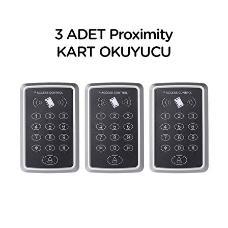 3 Adet SARKEY SR-204 Stand-Alone Proxmty Kart Okuyucu (125 Khz)