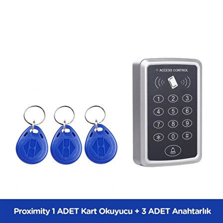 1 Adet SARKEY SR-204 Proximity Kart Okuyucu ve 3 Adet SARKEY SR-600 Proximity Anahtarlık (125 Khz)