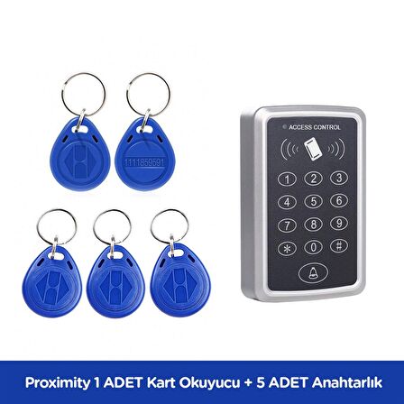 1 Adet SARKEY SR-204 Proximity Kart Okuyucu ve 5 Adet SARKEY SR-600 Proximity Anahtarlık (125 Khz)