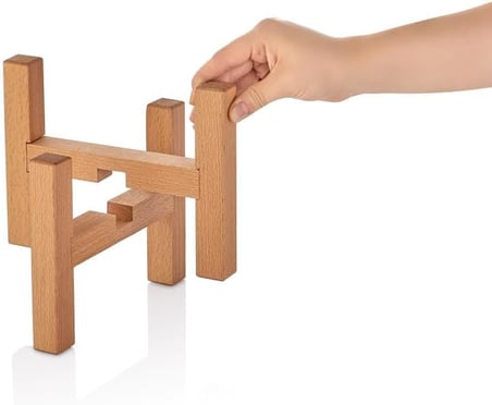 Mini Saksı Ayağı Saksı Standı 15x11 cm Ahşap Saksılık Kaktüs Sukulent Saksılığı