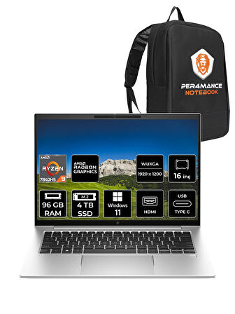 HP EliteBook 865 G10 R9 7940HS 96GB DDR5 4TB SSD 16'' WUXGA W11H Dizüstü Bilgisayar & PER4 ÇANTA