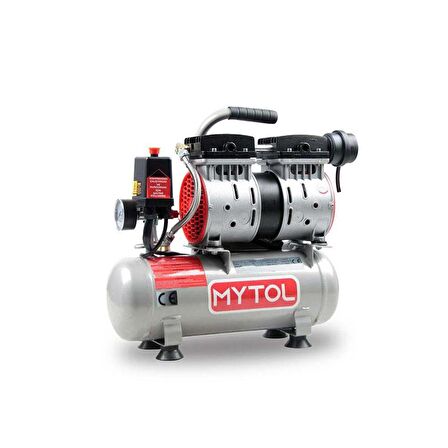 MyTOL EWS06 Sessiz Yağsız Hava Kompresörü 6 Litre 8 Bar (0.75Hp)