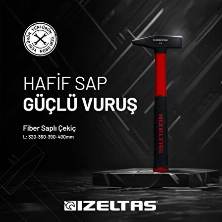 İzeltaş 14000005215 fiber Saplı Çekiç 500 gr