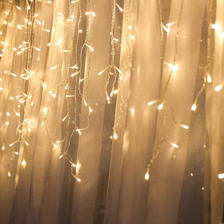 8 Fonksiyonlu Dekoratif Saçak Led Sarkıt Perde Led Eklenebilir Led Süsleme Led Peri Led Işık Ledli Işık Yılbaşı Led Yılbaşı Işık Yılbaşı Süsü (4 Metre)