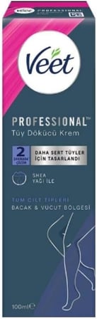 Veet Professional Tüy Dökücü Krem Bacak Ve Vücut Bölgesi Tüm Cilt Tipleri İçin 100 ML, Krem