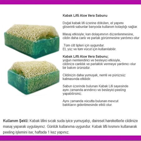 Kabak Lifli Aloe Vera Sabunu