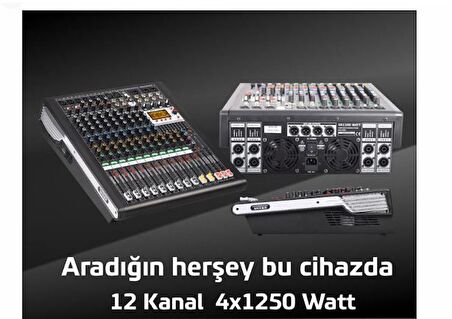 DDS DPX-PRO12 4X1250 WATT 12 KANAL POWER MIXER