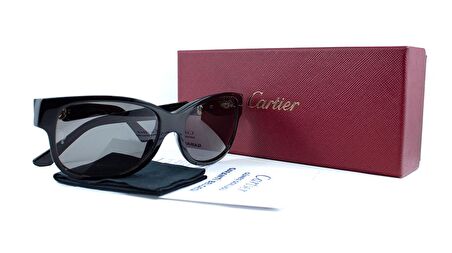 CARTIER  CLEMENCE 5280372 56  Unisex SİYAH Köşeli Çerçeve Güneş Gözlüğü