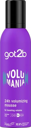 got2b Volumania 24h Hacim Veren Köpük 250 ml, Saç Şekillendirici Köpük, Hacim Artırıcı Saç Köpüğü, Güçlü Tutuş, Vegan Formül