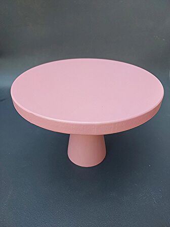 23 Cm Ahşap Ayaklı Sunumluk. PEMBE Ahşap Pasta Sunumluğu.sunum Standı.servis Sunumluk.ahşap Boyama