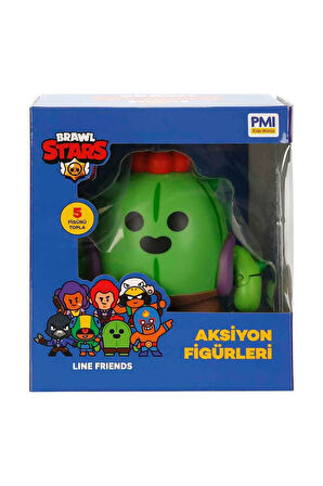 BRAWL STARS Tekli Aksiyon Figürü Spıke Oyuncak Brawl Stars Yeşil Şişman Spıke Figür
