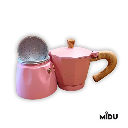 MOKA POT 6 CUP (PEMBE)