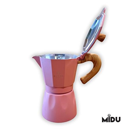 MOKA POT 6 CUP (PEMBE)