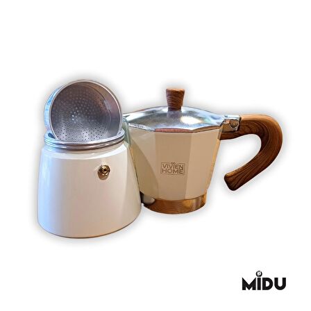 MOKA POT 6 CUP (BEYAZ)