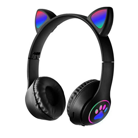 Subzero SW78 Wireless Kablosuz RGB Işıklı Katlanabilir Kedi Kulaklık