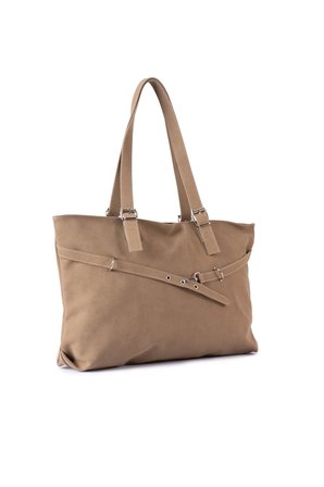 Glondy Elina Vizon Süet Kadın Omuz Çantası Kemer Toka Detaylı Günlük Model