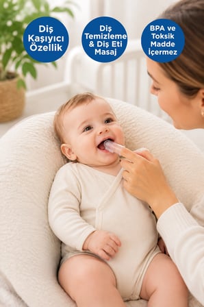 Silikon Diş Fırçası-İkili Silikon Parmak Diş Fırçası