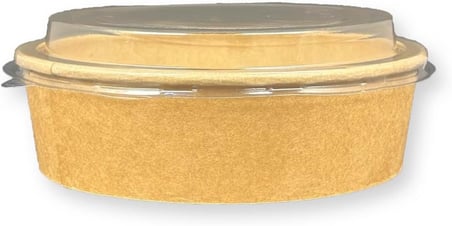 Kraft Karton Salata Kasesi Kapaklı 1100cc 50 Adet