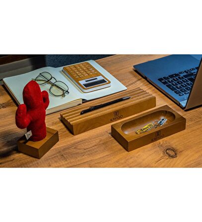 Kayigo Woody Üçlü Ofis Seti Açık Kahverengi 11368737