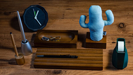 KAYIGO Woody Üçlü Ofis Seti Açık Kahverengi