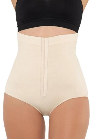 Kadın Ten Renk Ağraflı Yüksek Bel Slip Korse