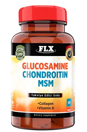 Flx Glucosamine Chondroitin MSM 60 Tablet + Ncs Vitamin D3 Vitamin K2 20 Ml