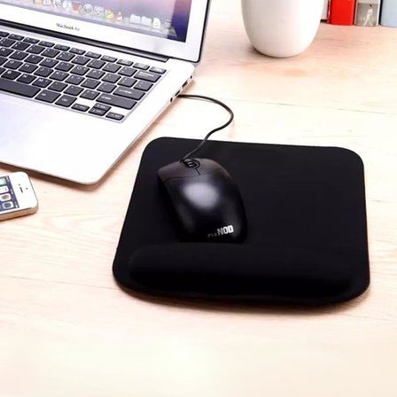 ErgoPlus Bilek Destekli Mouse Pad Ergonomik Kaymaz Taban Mouse Pad, Bilek Koruyucu Tasarım Siyah