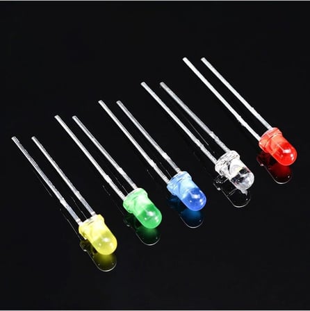 100 Adet 5mm Led Seti 5 Renk Elektronik Işık Kaynağı Lamba Gösterge Uyarı Sinyali