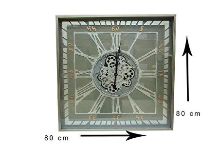 Çarklı Hareketli Büyük Boy Duvar Saati