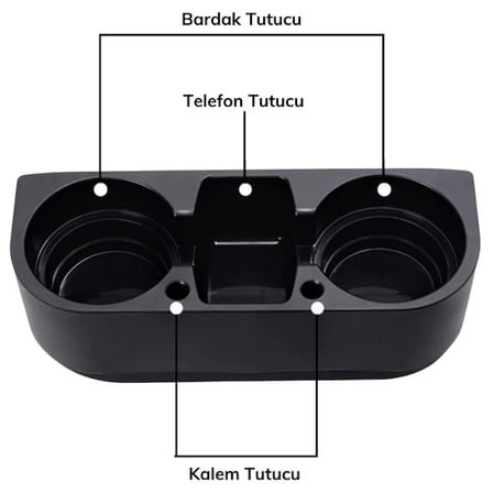 Oto Koltuk Yanı Bardak Tutucu Organizer