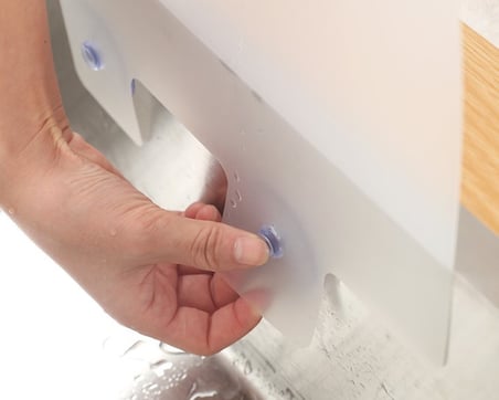 Lavabo ve Ocak Sıçrama Önleyici Vantuzlu Kalkan