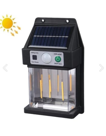Güneş Enerjili Hareket Sensörlü Duvar Lambası