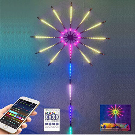 RGB Firework LED Duvar Lambası