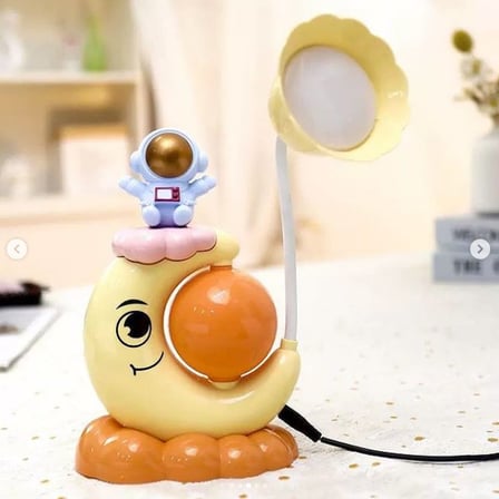 Çocuk Odası Ay ve Astronot Desenli Gece Lambası