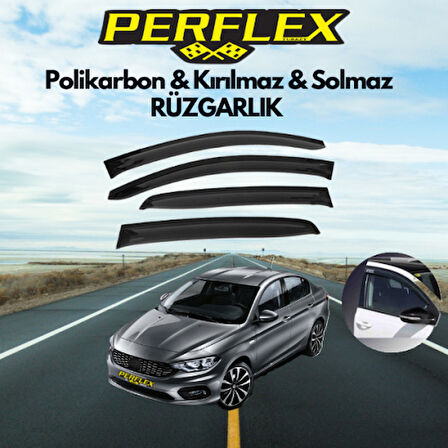 Perflex Polikarbon Kırılmaz Rüzgarlık V2 Düz Citroen C-Elysee 2012+