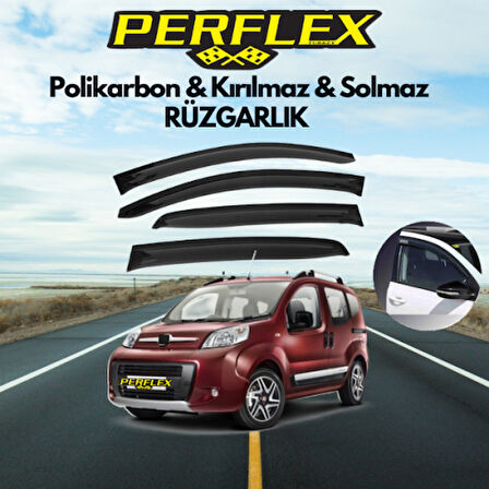 Perflex Polikarbon Kırılmaz Rüzgarlık V2 Mugen Fiat Fiorino 2007+  