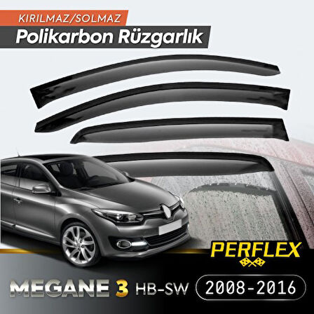 Renault Megane 3 HB-SW 2008-2016 Cam Rüzgarlığı V2 Mugen