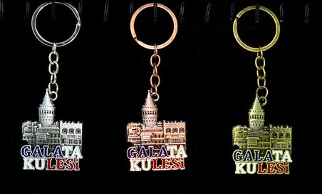 Metal Galata Kulesi Anahtarlık Model 2
