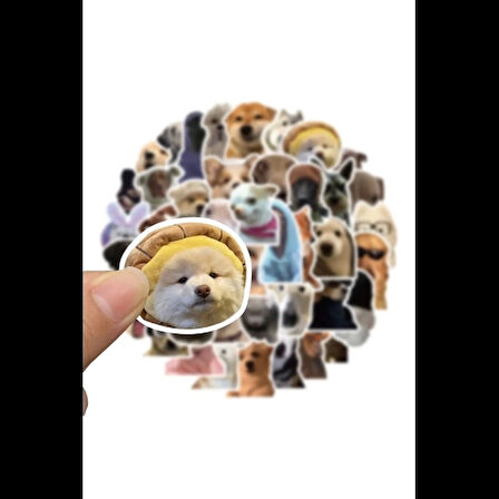Sevimli Köpek Çıkartmaları Laptop Notebook Tablet Sticker Seti