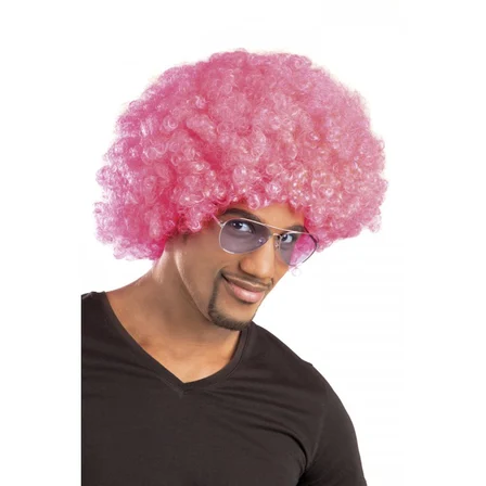 S'82 Parti Peruğu Fuşya Kıvırcık Afro Bonus