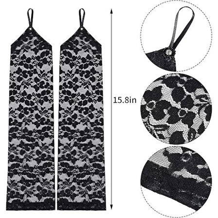 Parmak Askılı Zarif Dantel Eldiven