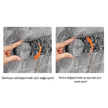 S'82 Vantuzlu Askılık Şeffaf Plastik Banyo Mutfak Duvar Askısı