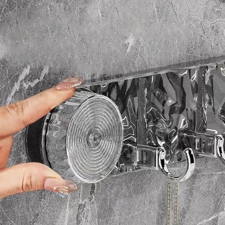 S'82 Vantuzlu Askılık Şeffaf Plastik Banyo Mutfak Duvar Askısı