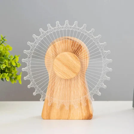 S'82 Dekoratif Işıklı Yel Değirmeni Biblo Çok Renkli USB LED 17x15 cm