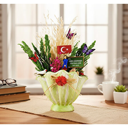 Vazo Midye Teraryum - Öğretmenler Günü Hediyesi