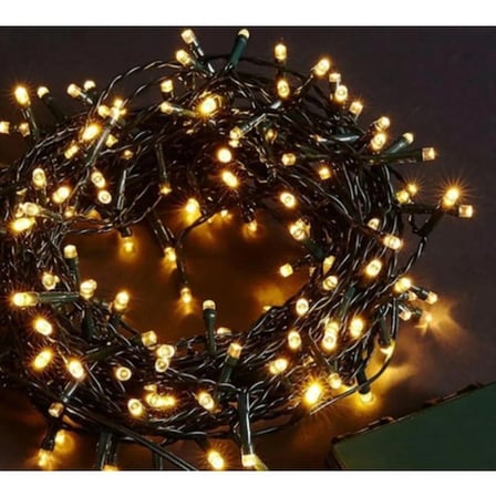 10m 100 Led Boncuk Lamba Gün Işığı Siyah Kablo