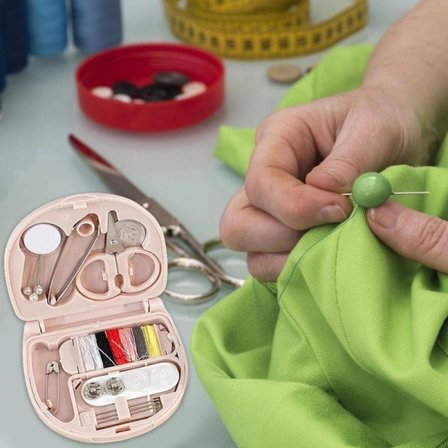 Mini Seyahat Dikiş Seti Çanta Boy Taşınabilir Acil Tamir Kit SİYAH