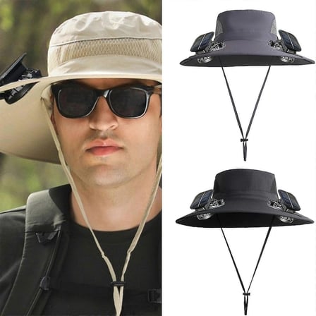 TTT Güneş Enerjili Fanlı Balıkçı Şapka 56-60 cm Ayarlanabilir