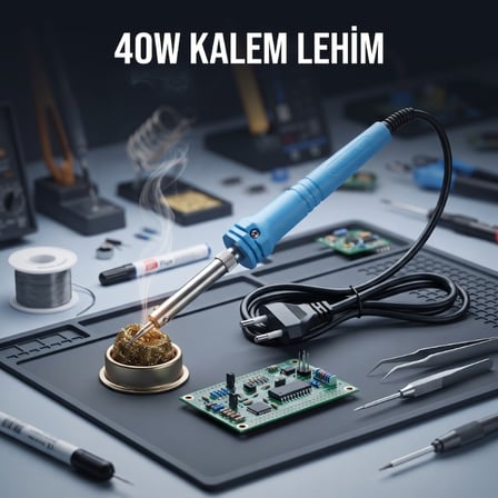 40W Kalem Lehim Makinesi - Elektrikli - Mavi Renk