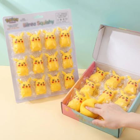 Pikaçu Squishy - 12'li Paket - Yumuşak Oyuncak